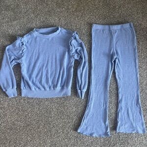 Little Sleepies Periwinkle Waffle Sweater and Pants Set
